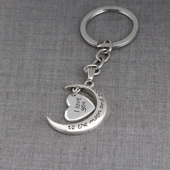 I Love You To The Moon And Back Keychain - Birthday Charm Accessories