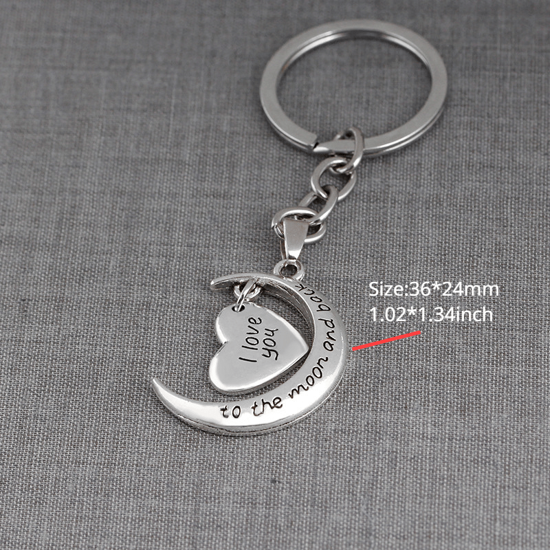 I Love You To The Moon And Back Keychain - Birthday Charm Accessories