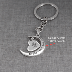 I Love You To The Moon And Back Keychain - Birthday Charm Accessories