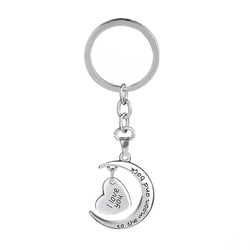 I Love You To The Moon And Back Keychain - Birthday Charm Accessories