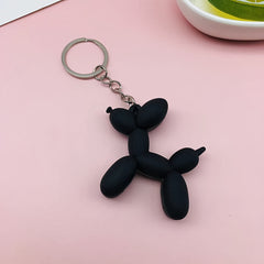 Rubber Balloon Dog Keychain for Bags & Car Keys
