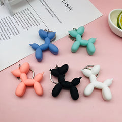 Rubber Balloon Dog Keychain for Bags & Car Keys