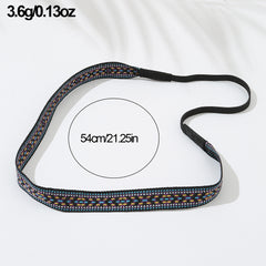 Geometric Pattern Embroidery Headband Ethnic Style Hair Band for Women