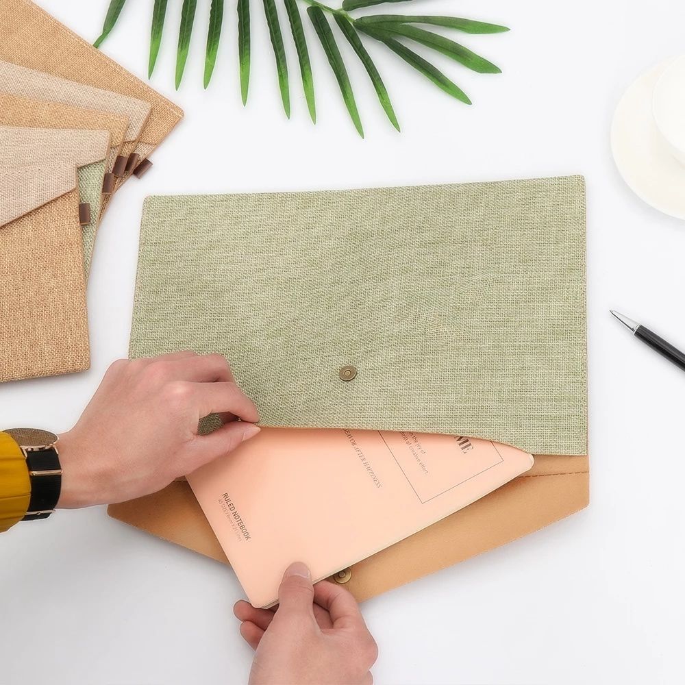 Large Capacity Canvas Stationery Case for Organizing Documents