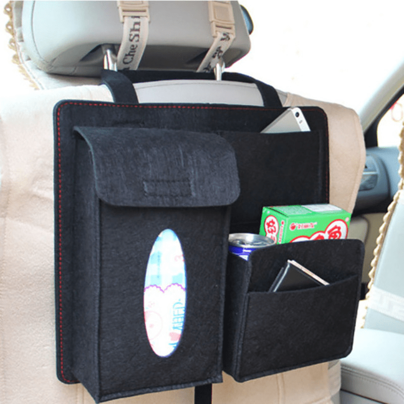 Car Back Seat Hanging Organizer Chemical Fiber Pouch