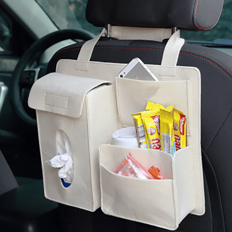Car Back Seat Hanging Organizer Chemical Fiber Pouch