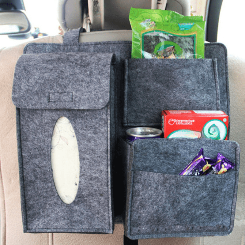 Car Back Seat Hanging Organizer Chemical Fiber Pouch