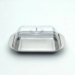 Stainless Steel Butter Dish and Cheese Box with Lid