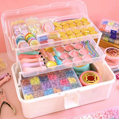 3-Layer Multipurpose Storage Box Organizer Folding Tool Box Sewing Art Crafts