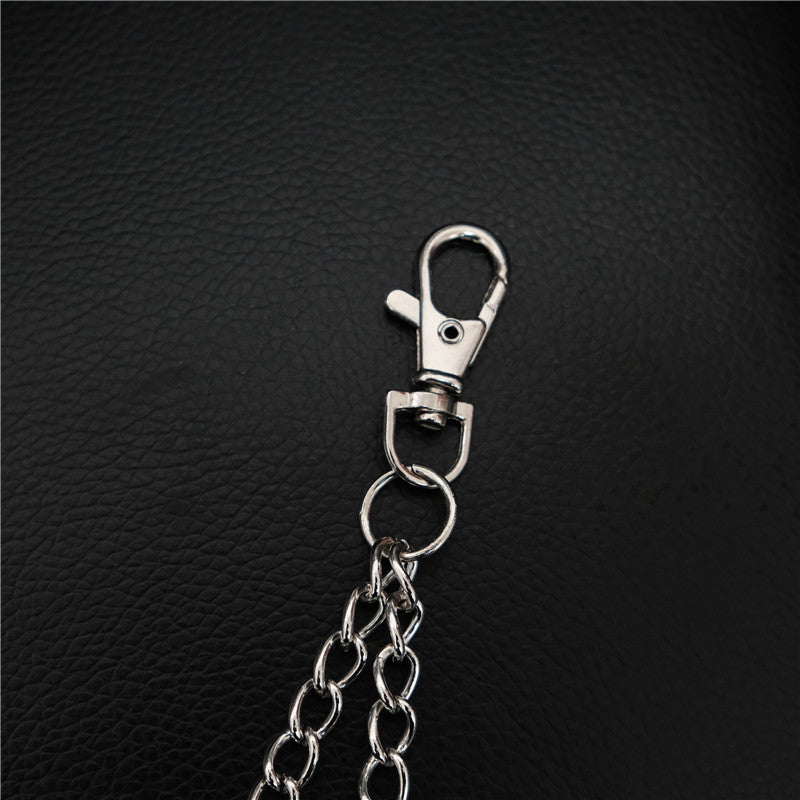 Metal Waist Chain for Men Hip hop Belt Keychain