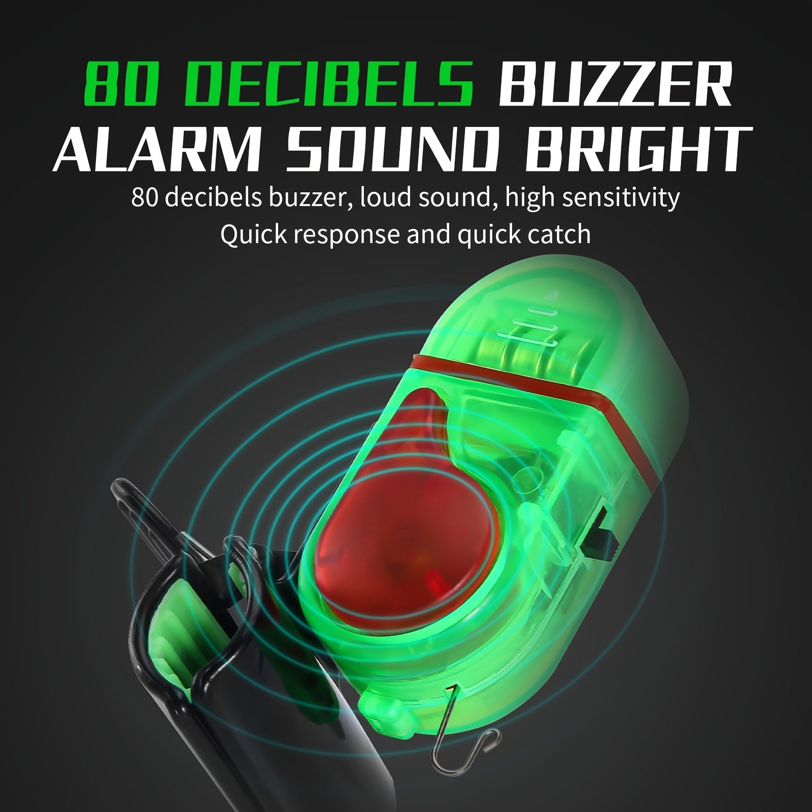 Electronic Fishing Alarm with LED Lights for Night Fishing
