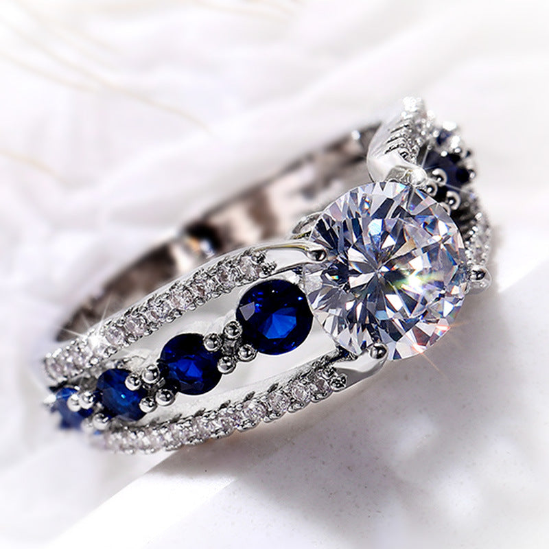 Classic Zircon Ring For Men Couple Jewelry