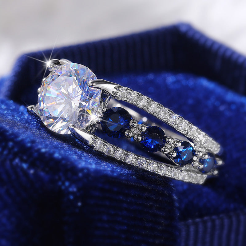 Classic Zircon Ring For Men Couple Jewelry