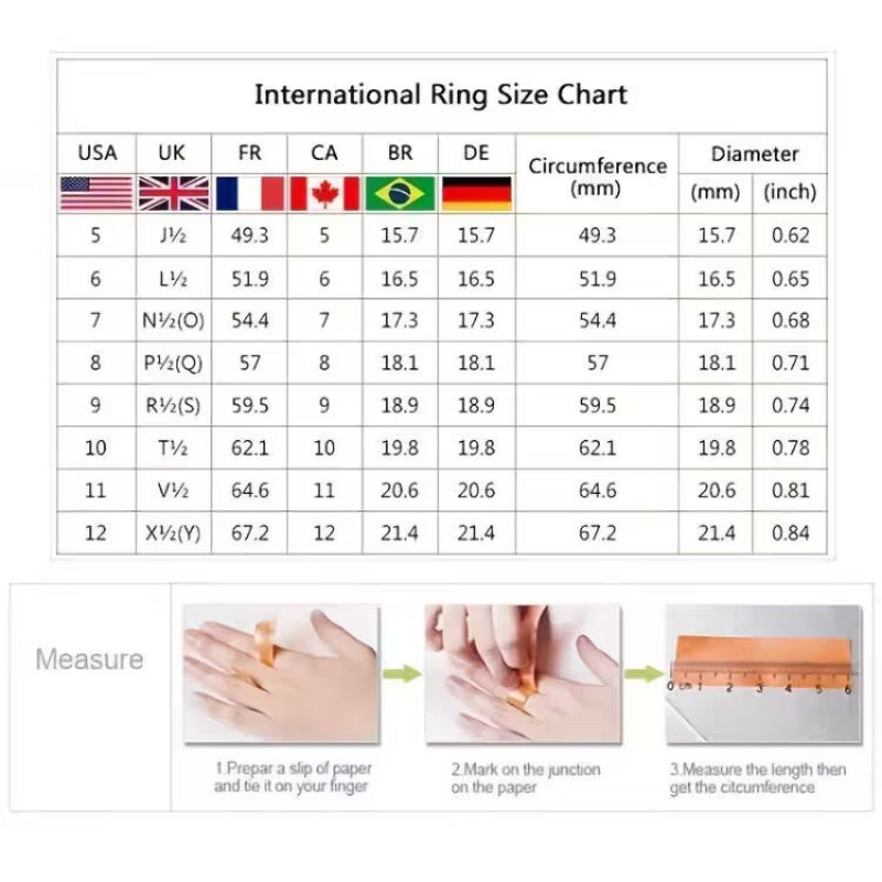 Classic Zircon Ring For Men Couple Jewelry