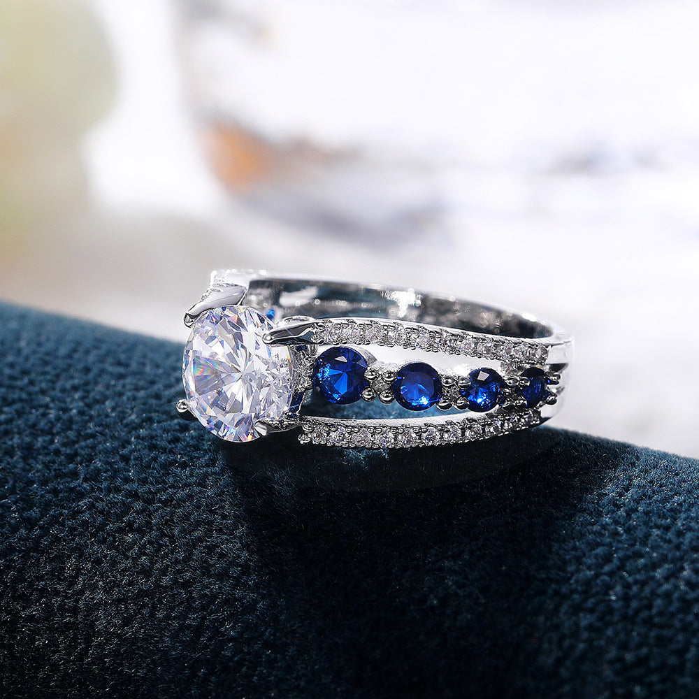 Classic Zircon Ring For Men Couple Jewelry