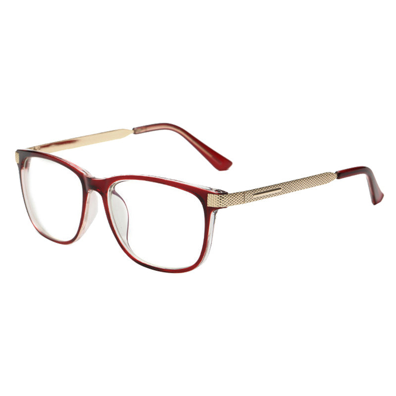 Light Blocking Glasses Square Clear Lens Anti Eyestrain Glasses