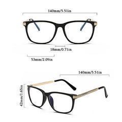 Light Blocking Glasses Square Clear Lens Anti Eyestrain Glasses