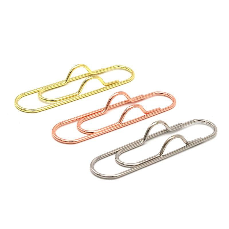 2pcs Portable Desk Accessories Pen Holder Paperclip Stationary Pencil Clips