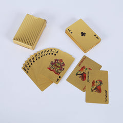 High End Golden Poker Playing Cards with Wood Box - Perfect Christmas Gift
