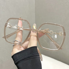 Square Anti Light Glasses For Women Men Students Large Jelly Glasses