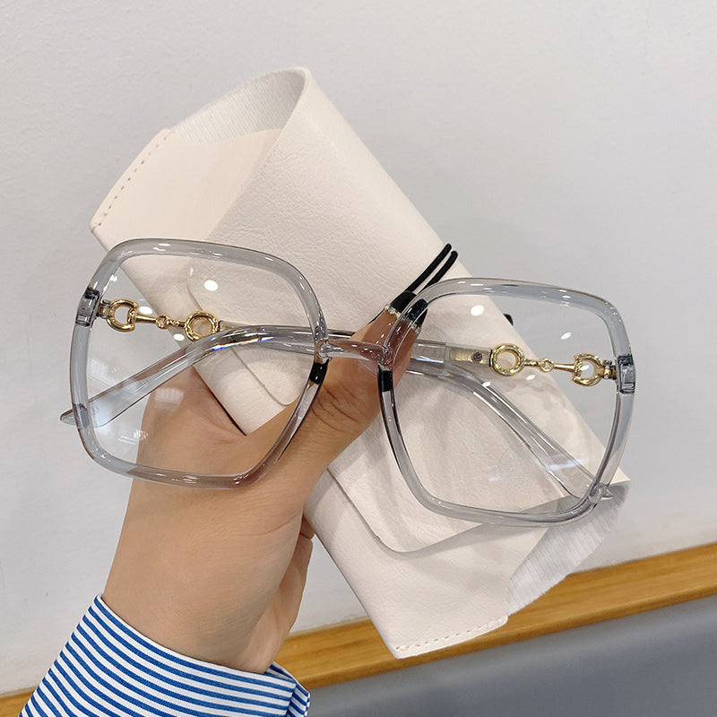 Square Anti Light Glasses For Women Men Students Large Jelly Glasses