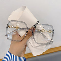 Square Anti Light Glasses For Women Men Students Large Jelly Glasses