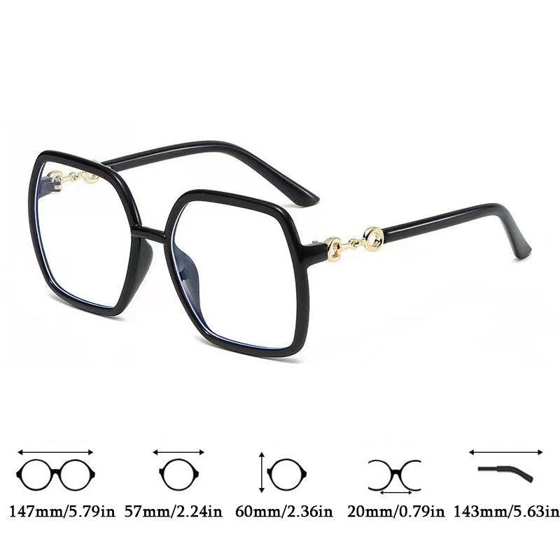 Square Anti Light Glasses For Women Men Students Large Jelly Glasses