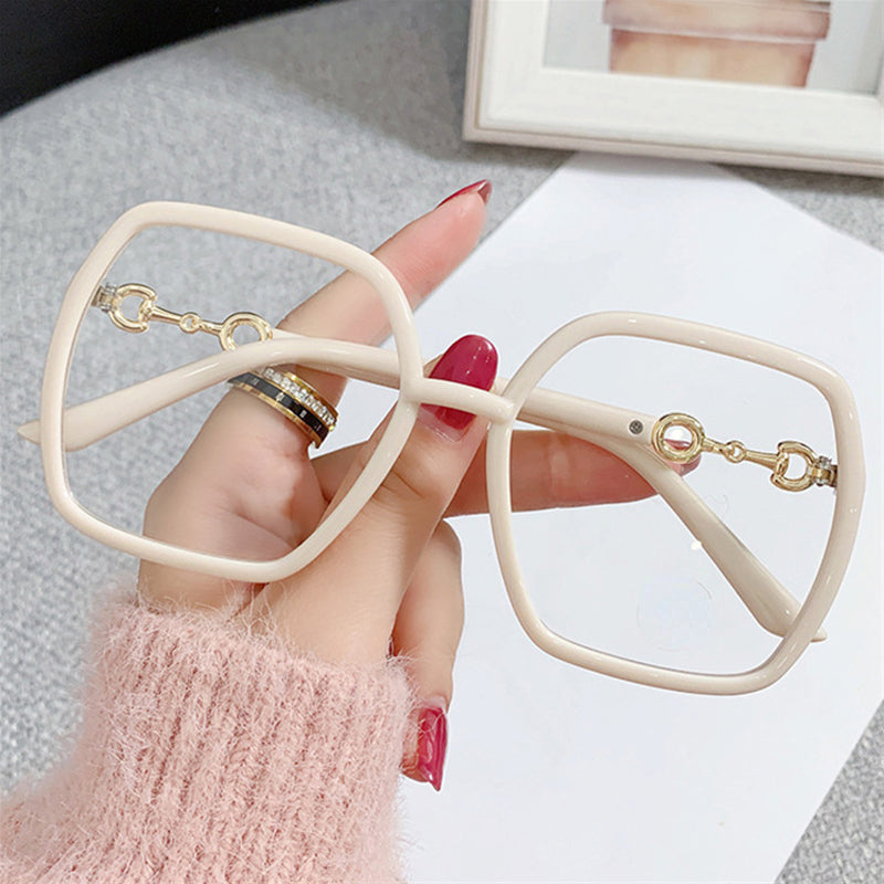 Square Anti Light Glasses For Women Men Students Large Jelly Glasses