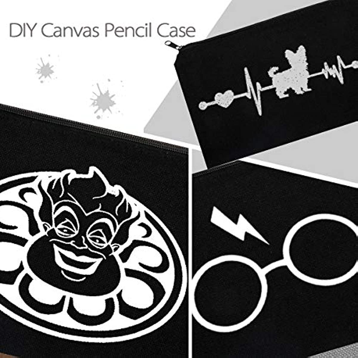 DIY Craft Bag Canvas Pen Pencil Case Cotton Canvas Multipurpose Travel Toiletry