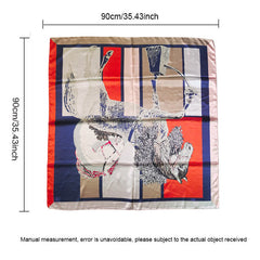 Boho Square Scarf Hijab Satin Silk Headband Neckerchief Hairscarf