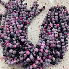 Rose Red Flame Agate Round Beads 10mm - Natural Stone Fire Agate Loose Beads