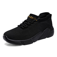 Women's Breathable Knit Sneakers Casual Lace Up Sock Shoes