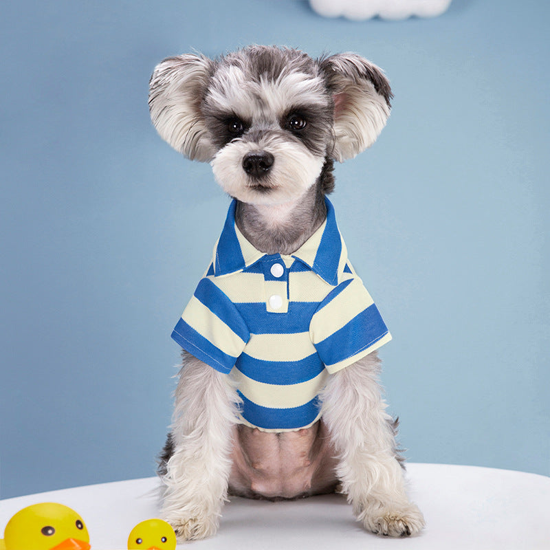 Summer Stripe Two Legged Dog Tee Shirt Small To Medium Dogs Lightweight