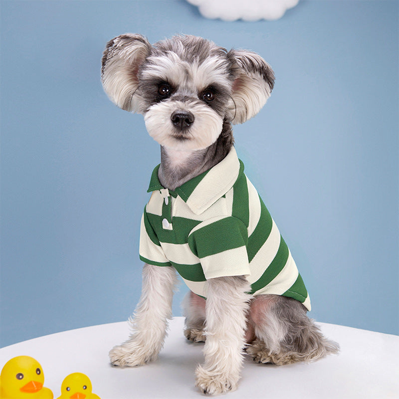 Summer Stripe Two Legged Dog Tee Shirt Small To Medium Dogs Lightweight
