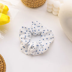 Large Plaid Polka Dot Scrunchie Hair Rope Sweet Headwear