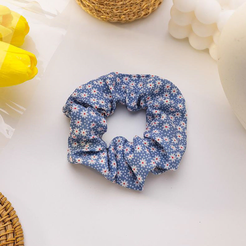 Large Plaid Polka Dot Scrunchie Hair Rope Sweet Headwear