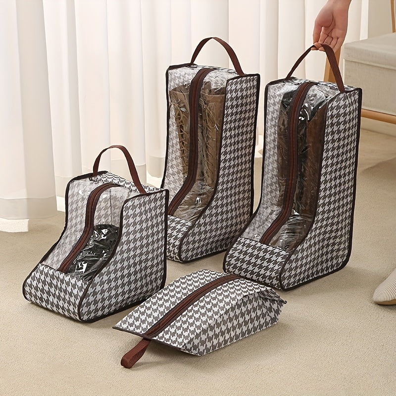 Houndstooth Shoe Bag Travel Boots Storage Pouch