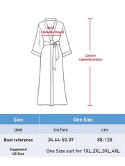  Satin Floral Print Nightgown Robe