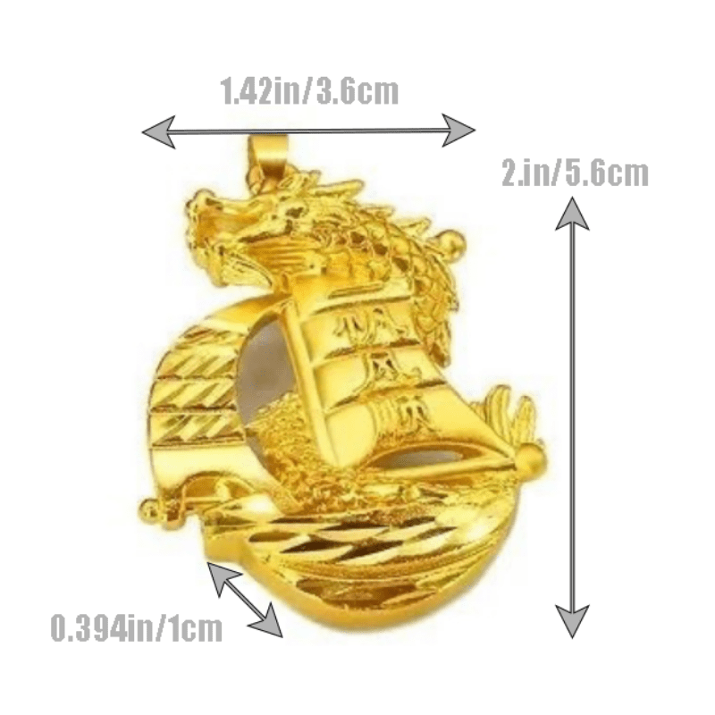 Golden Dragon King Zodiac Pendant for Men and Women