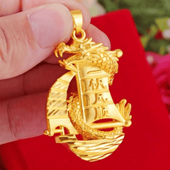 Golden Dragon King Zodiac Pendant for Men and Women