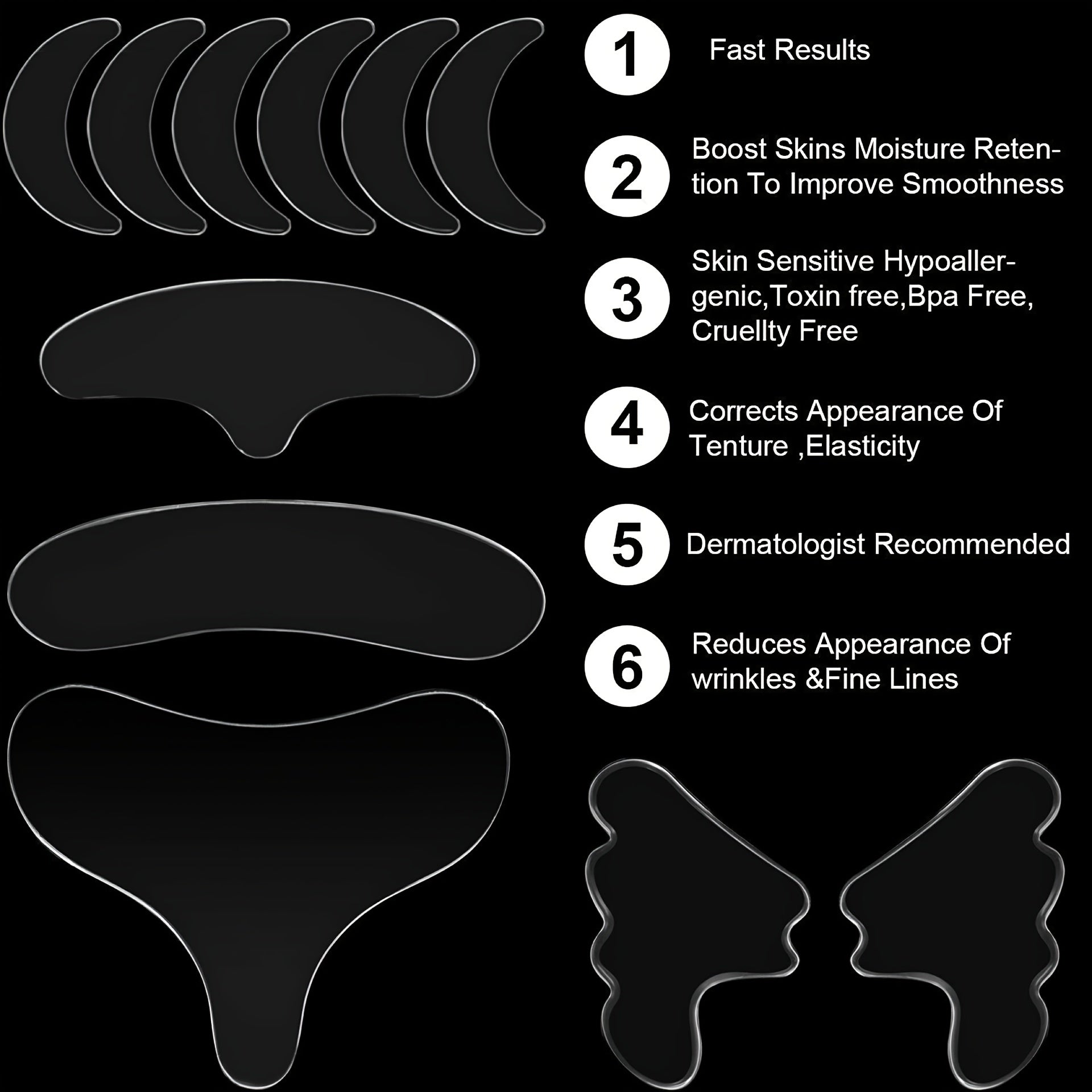 Wrinkle Patches Reduce Forehead Neck and Eye Wrinkles Face Lifting Mask Tapes