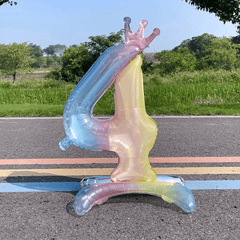 81cm Crystal Number Foil Balloons with Crown Figures Globos 0-9