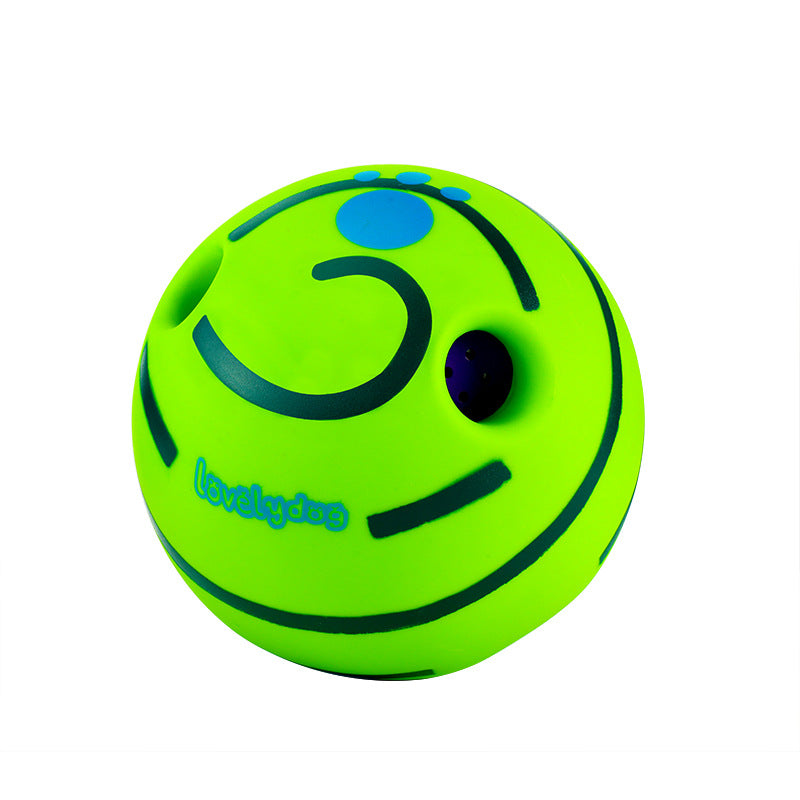 Giggle Ball Durable Interactive Dog Toys Green Wobble Wag Balls Funny Sounds