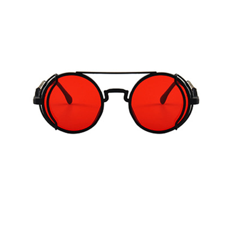 Y2K Steampunk Sunglasses Retro Spring Temple Gothic Metal UV400