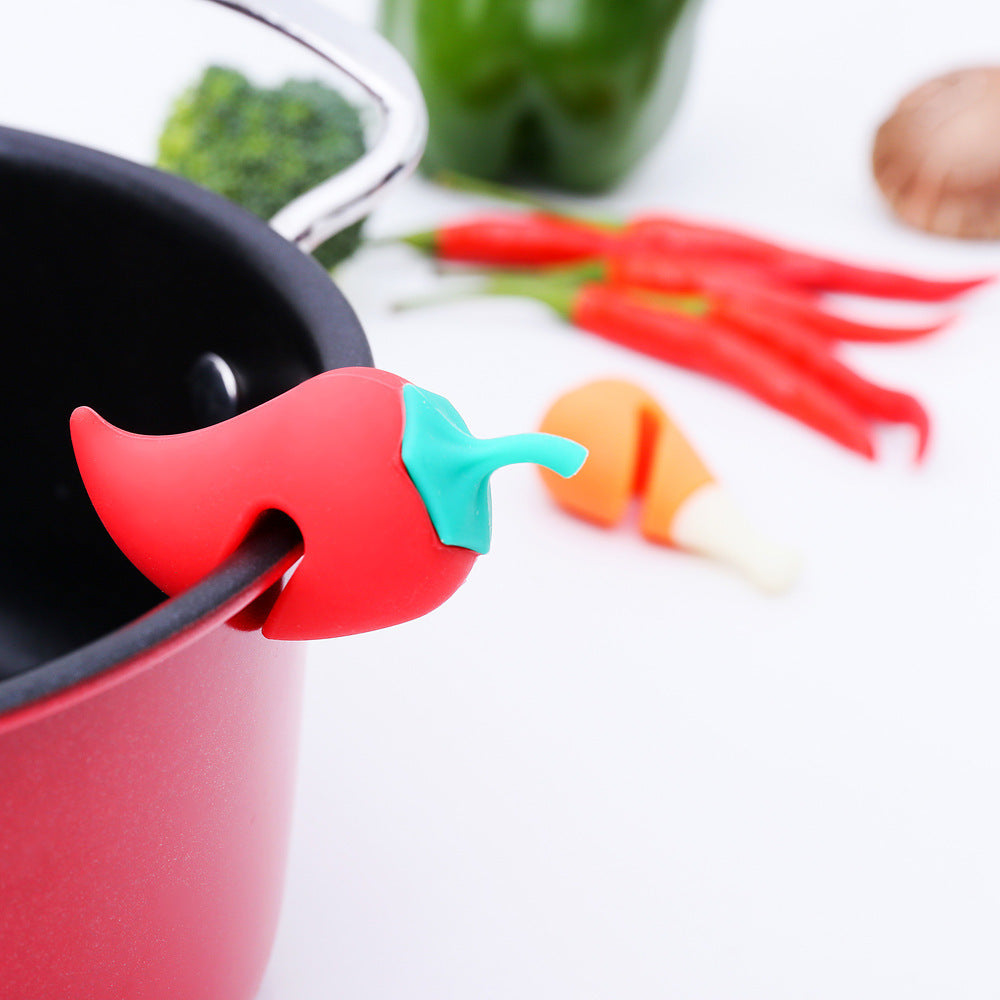 Silicone Pot Lid Holder Heat-resistant Anti-spill Rack Durable Kitchen Gadget
