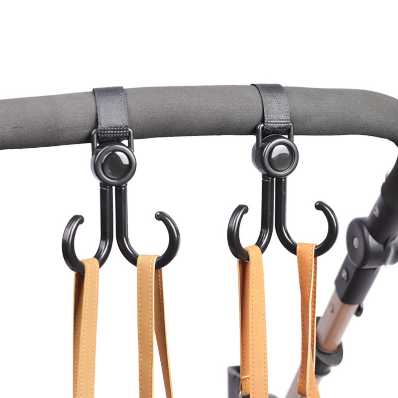 5pcs Hook Baby Stroller Hanger 360 Rotation Cart Hook And Loop Fastener