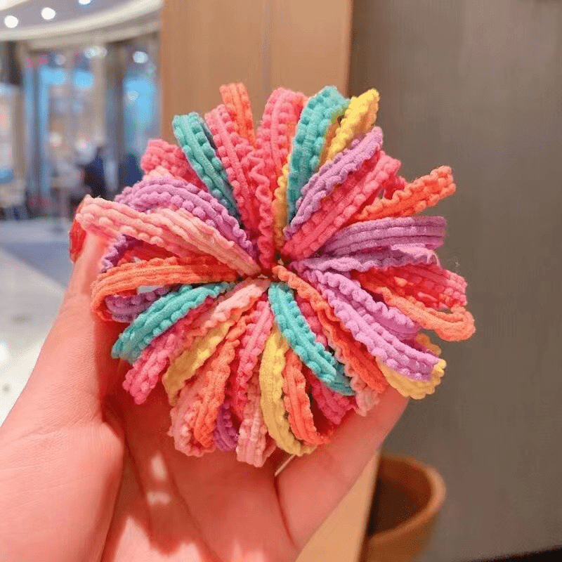Colorful Hair Ties for Baby Girls - Ponytail Scrunchies