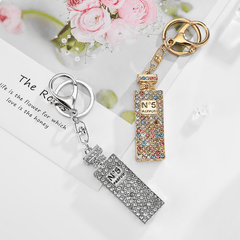 Rhinestone Perfume Keychain for Women Girls Bag Charms
