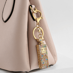 Rhinestone Perfume Keychain for Women Girls Bag Charms
