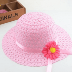 Sunflower Straw Hat for Kids Beachwear